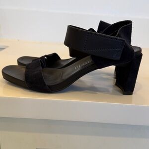 Pedro Garcia blue suede sandal with ankle strap